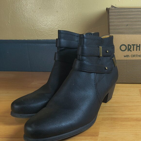 Orthofeet Women’s Black Orthopedic Boots | Size 10 | Comfort Support-ONLY $15.00 - Picture 1 of 4